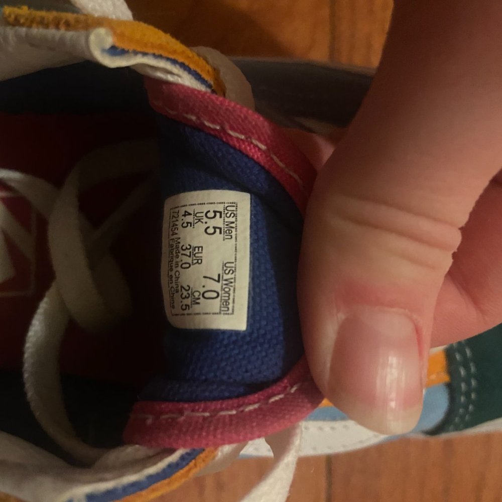 Colorblock Lace-Up Vans - Picture 4 of 4